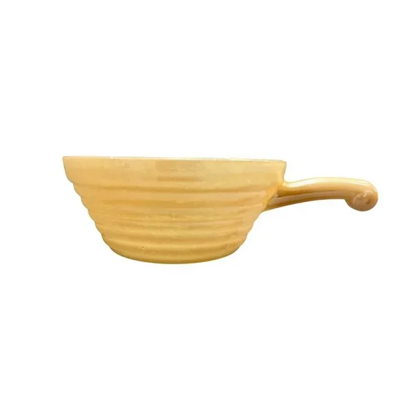 Vintage Fire King Peach Lustre Beehive Soup Bowls 4pc Used - Picture 7 of 9